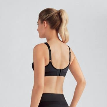 Power wire-free medium support mastectomy bra black/grey