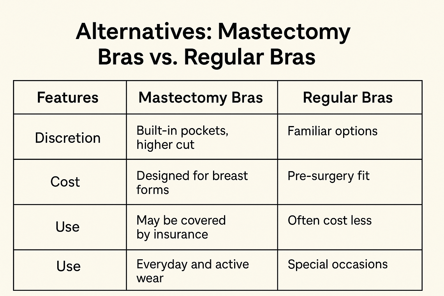 Mastectomy Bras Vs. Regular Bras